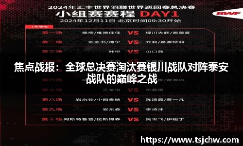 焦点战报：全球总决赛淘汰赛银川战队对阵泰安战队的巅峰之战