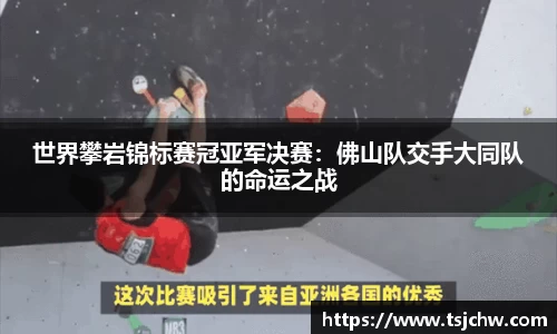 世界攀岩锦标赛冠亚军决赛：佛山队交手大同队的命运之战